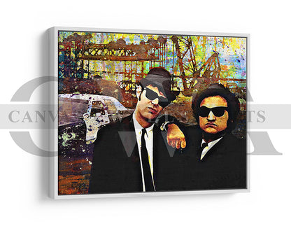 The Blues Brothers Canvas Wall Art Abstract Movie Poster Print