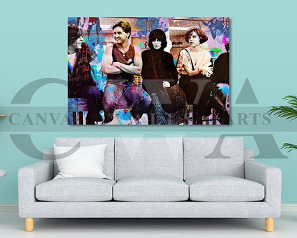 The Breakfast Club Canvas Wall Art Abstract Movie Poster
