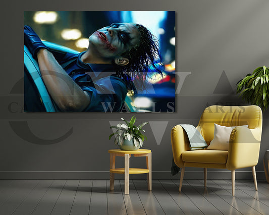 The Dark Knight Jocker Canvas Wall Art Movie Poster