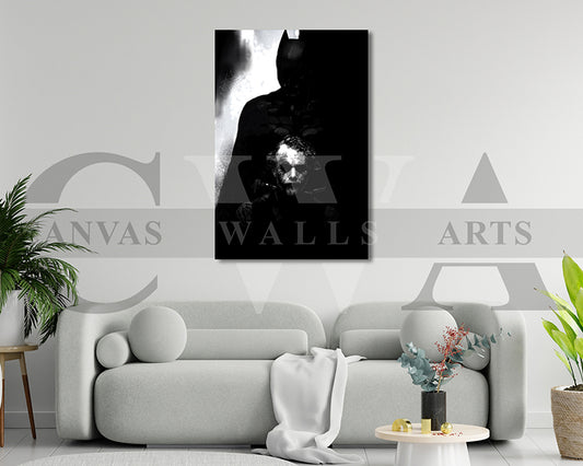 The Dark Knight Canvas Wall Art Abstract Movie Poster