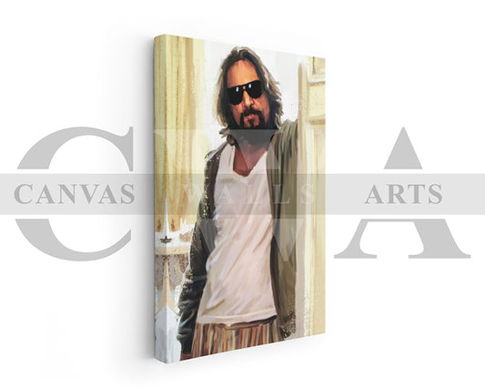 The Dude Canvas Wall Art Abstract Movie Poster Print