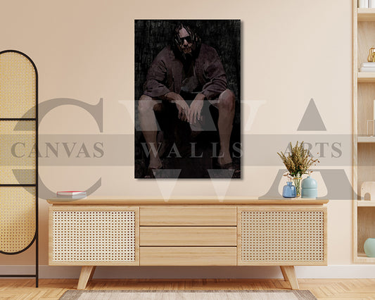 The Dude Toilet Canvas Wall Art Abstract Movie Poster Print