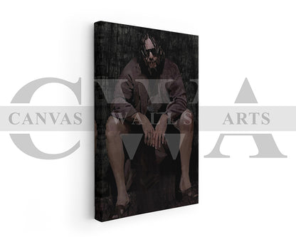 The Dude Toilet Canvas Wall Art Abstract Movie Poster Print