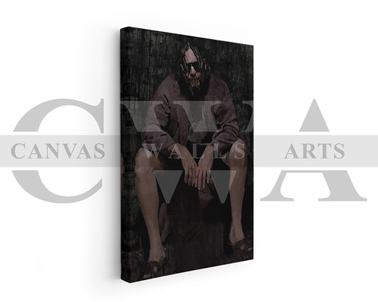 The Dude Toilet Canvas Wall Art Abstract Movie Poster Print