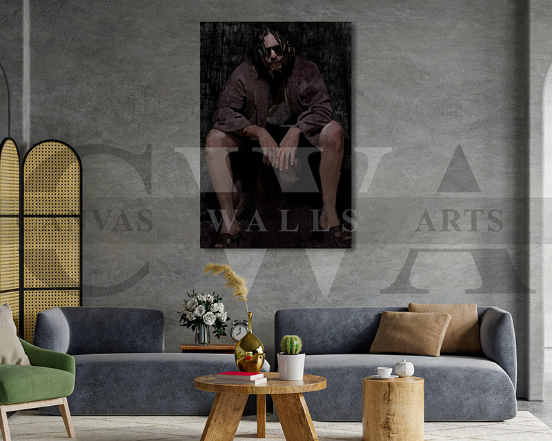 The Dude Toilet Canvas Wall Art Abstract Movie Poster Print