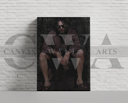 The Dude Toilet Canvas Wall Art Abstract Movie Poster Print