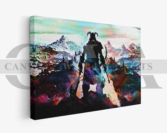 The Elder Scrolls V Skyrim Canvas Wall Art Abstract Poster Print