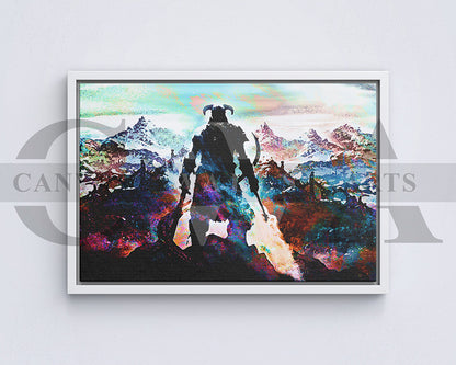 The Elder Scrolls V Skyrim Canvas Wall Art Abstract Poster Print