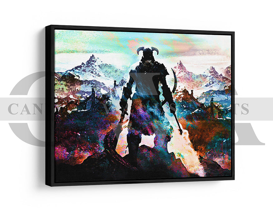 The Elder Scrolls V Skyrim Canvas Wall Art Abstract Poster Print