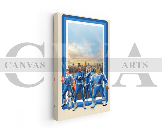 The Fantastic Four First Steps 2025 Canvas Wall Art