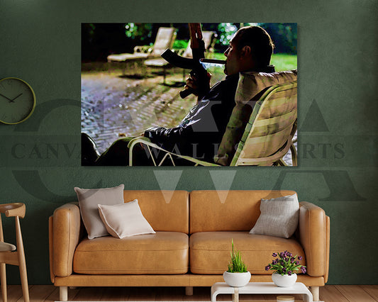 The Sopranos Tony Soprano Smoking Cigar Canvas Wall Art Movie Oil Painting Canvas Print