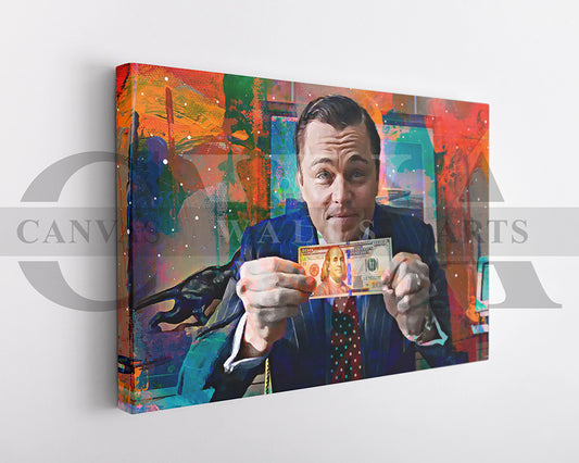 The Wolf of Wall Street Canvas Wall Art Abstract Movie Poster