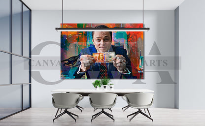 The Wolf of Wall Street Canvas Wall Art Abstract Movie Poster