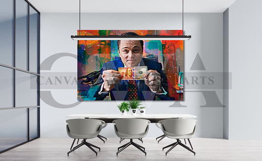 The Wolf of Wall Street Canvas Wall Art Abstract Movie Poster