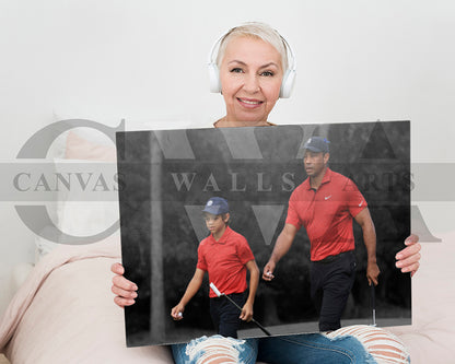 Tiger Woods Black & White Canvas Art Golf Canvas Wall Art