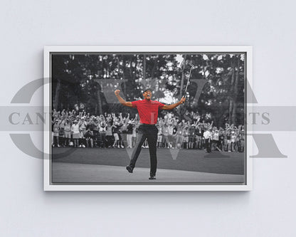 Tiger Woods 2019 Masters Canvas Wall Art