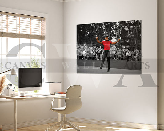Tiger Woods 2019 Masters Canvas Wall Art