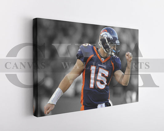 Tim Tebow Black & White Canvas Art American Football Canvas Wall Art