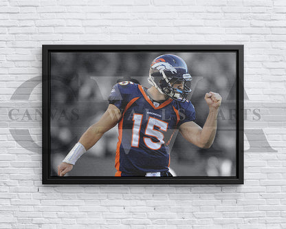 Tim Tebow Black & White Canvas Art American Football Canvas Wall Art