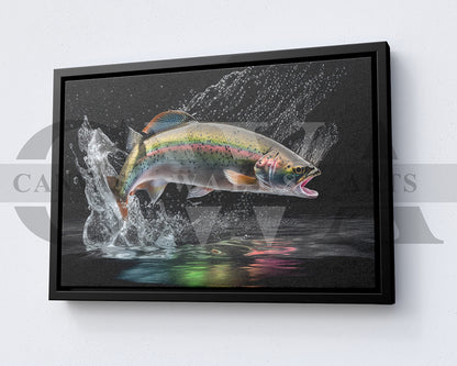 Trout Canvas Wall Art Animal Poster Print