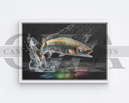 Trout Canvas Wall Art Animal Poster Print
