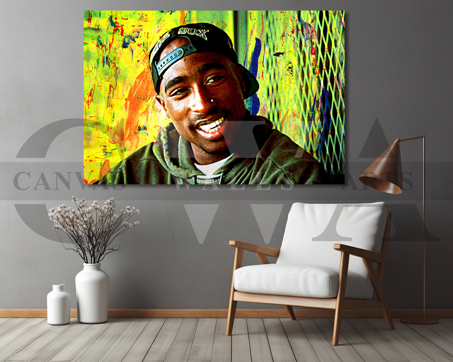 Tupac Shakur Canvas Wall Art Abstract Music Poster