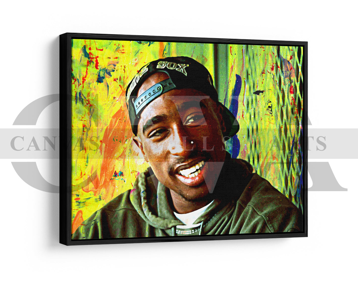 Tupac Shakur Canvas Wall Art Abstract Music Poster