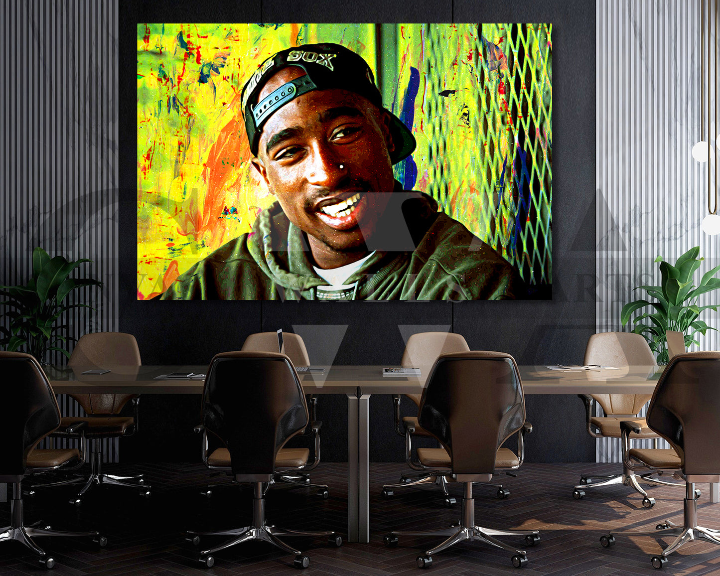 Tupac Shakur Canvas Wall Art Abstract Music Poster