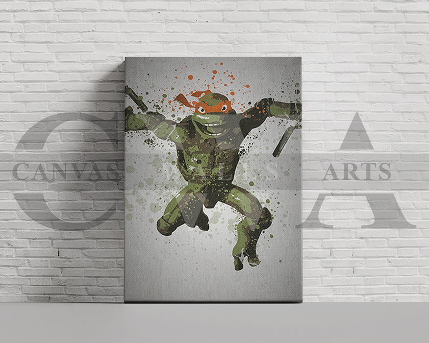 Turtles Michelangelo Canvas Wall Art