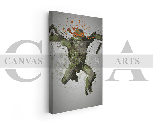 Turtles Michelangelo Canvas Wall Art