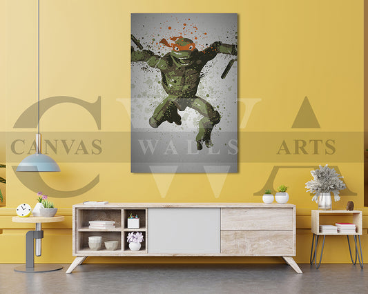 Turtles Michelangelo Canvas Wall Art