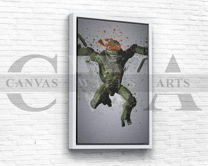 Turtles Michelangelo Canvas Wall Art