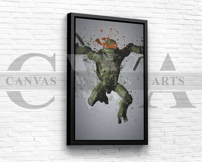 Turtles Michelangelo Canvas Wall Art
