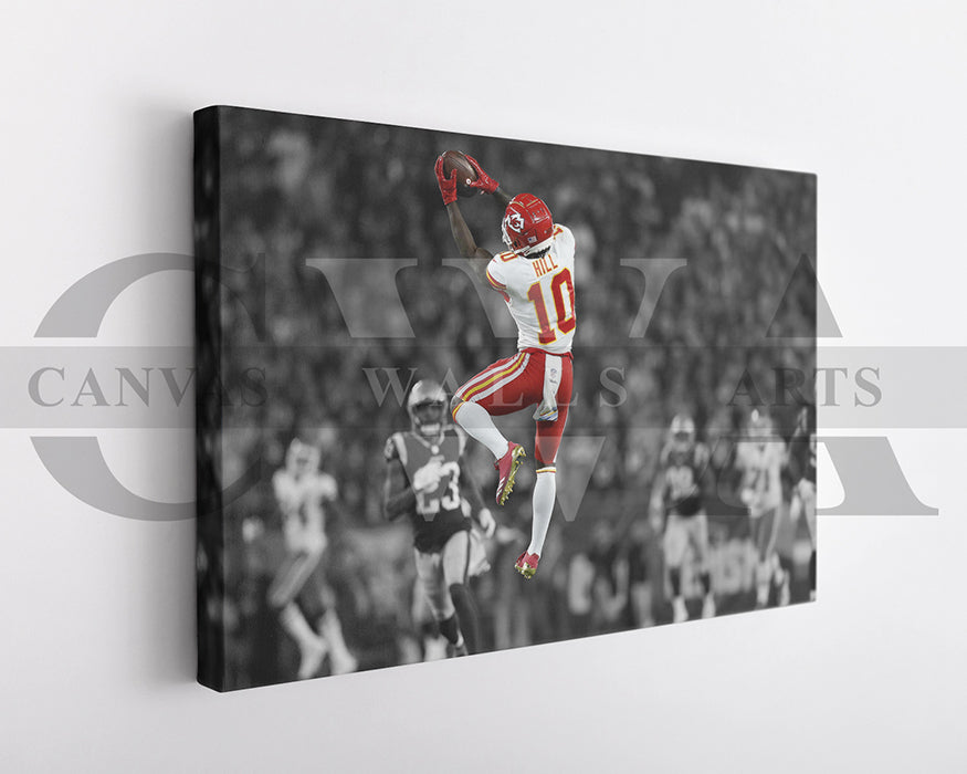 Tyreek Hill Black & White Canvas Art American Football Canvas Wall Art