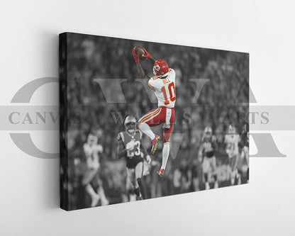 Tyreek Hill Black & White Canvas Art American Football Canvas Wall Art