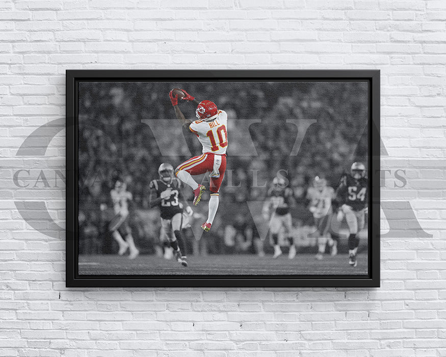 Tyreek Hill Black & White Canvas Art American Football Canvas Wall Art