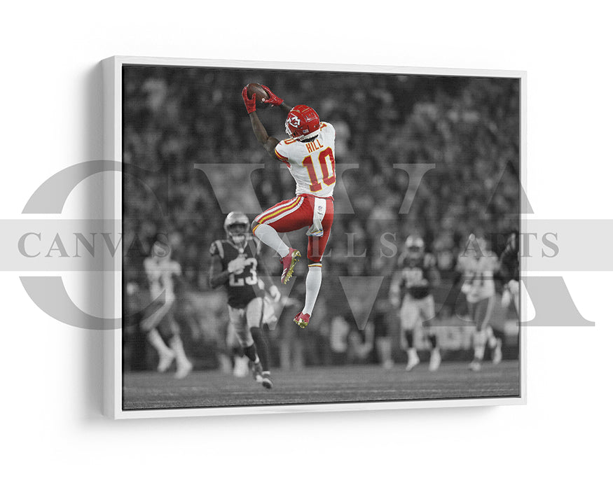 Tyreek Hill Black & White Canvas Art American Football Canvas Wall Art