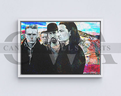U2 Canvas Wall Art Abstract Music Poster Print