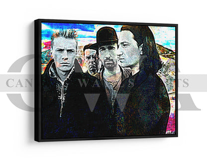 U2 Canvas Wall Art Abstract Music Poster Print
