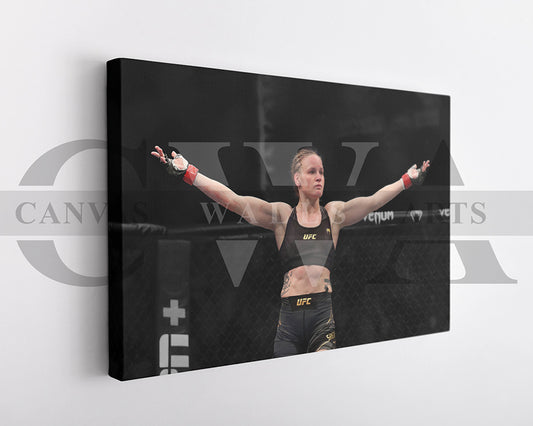 Valentina Shevchenko Black & White Canvas Art MMA Canvas Wall Art