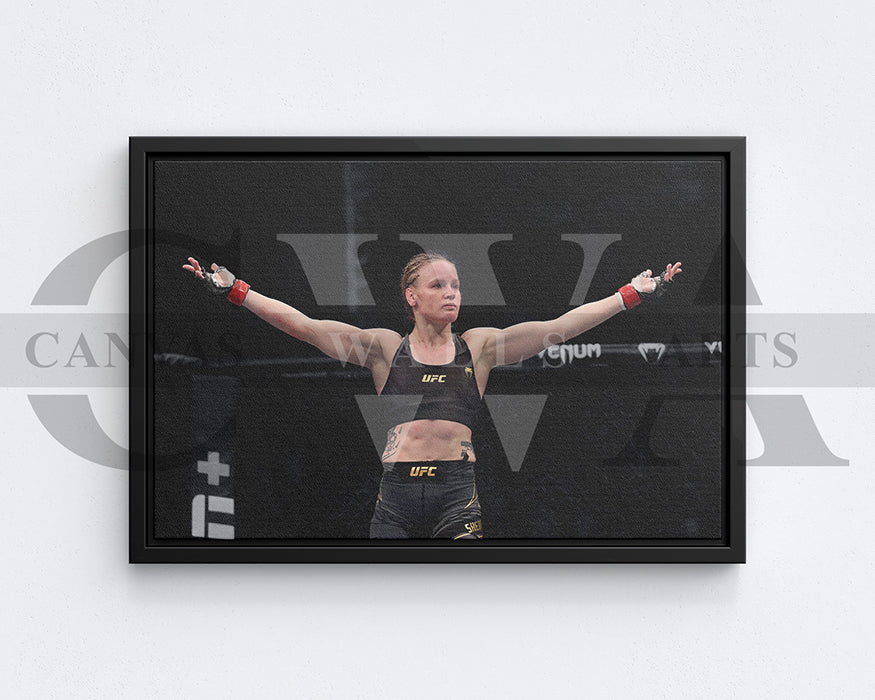 Valentina Shevchenko Black & White Canvas Art MMA Canvas Wall Art