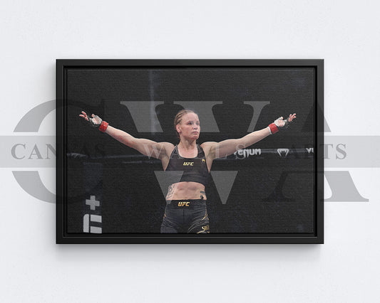 Valentina Shevchenko Black & White Canvas Art MMA Canvas Wall Art