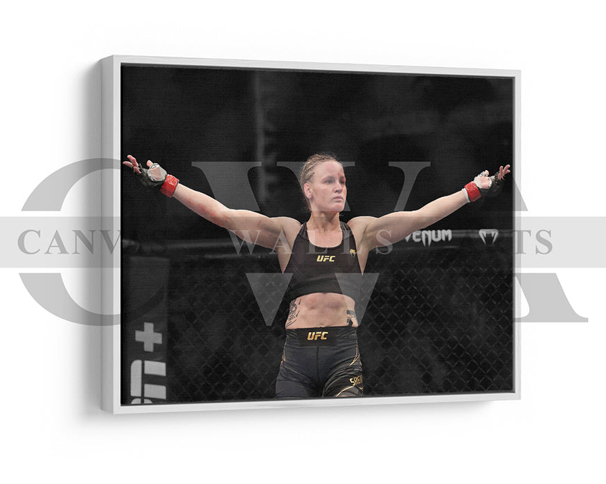 Valentina Shevchenko Black & White Canvas Art MMA Canvas Wall Art