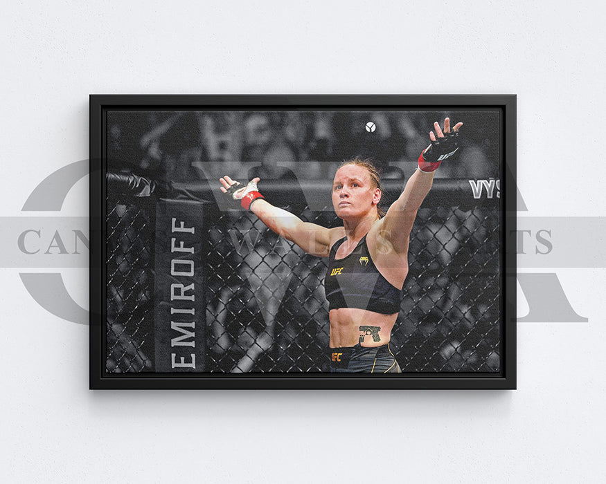 Valentina Shevchenko Black & White Canvas Art MMA Canvas Wall Art
