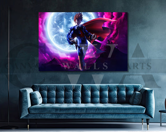 Vegeta Anime Canvas Wall Art