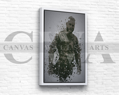 Vikings Ragnar Lothbrok Splatter Canvas Wall Art