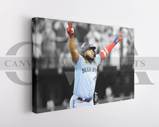 Vladimir Guerrero Black & White Canvas Art Baseball Canvas Wall Art