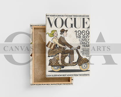 Vogue July 1969 Canvas Wall Art Louis Vuitton Canvas Print