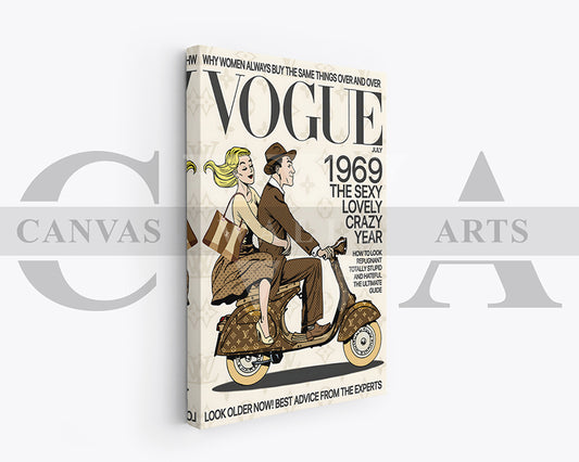 Vogue July 1969 Canvas Wall Art Louis Vuitton Canvas Print