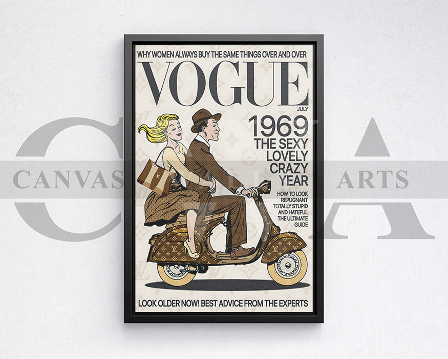 Vogue July 1969 Canvas Wall Art Louis Vuitton Canvas Print